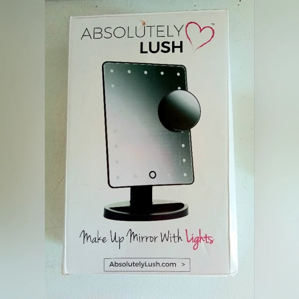 NIB Lighted Makeup Touch Control Mirror Stand Magnifying LED Tabletop Adjustable